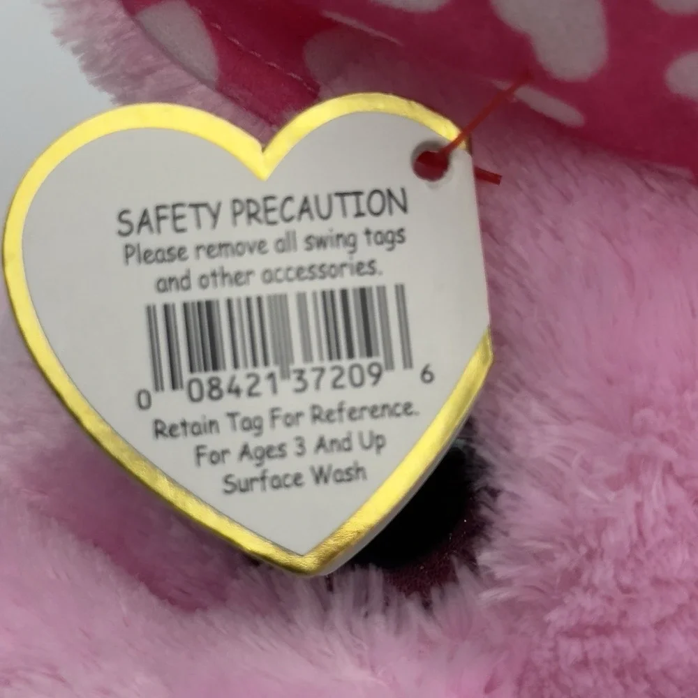 TY Beanie Boos - SUGAR the Elephant Glitter Eyes Regular Size 6 inch TySilk Pink